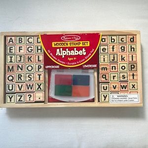 Melissa & Doug Alphabet Wooden Stamp Set